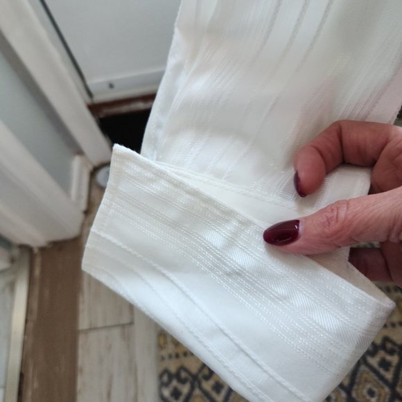 P068. PULI Off-white striped blouse NWT |12 - Picture 4 of 5